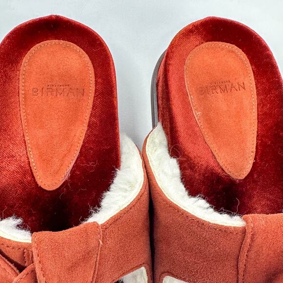 NEW Alexandre Birman Clarita Suede and Shearling Fur Slide US Size 6 MSRP $495 - Picture 7 of 12